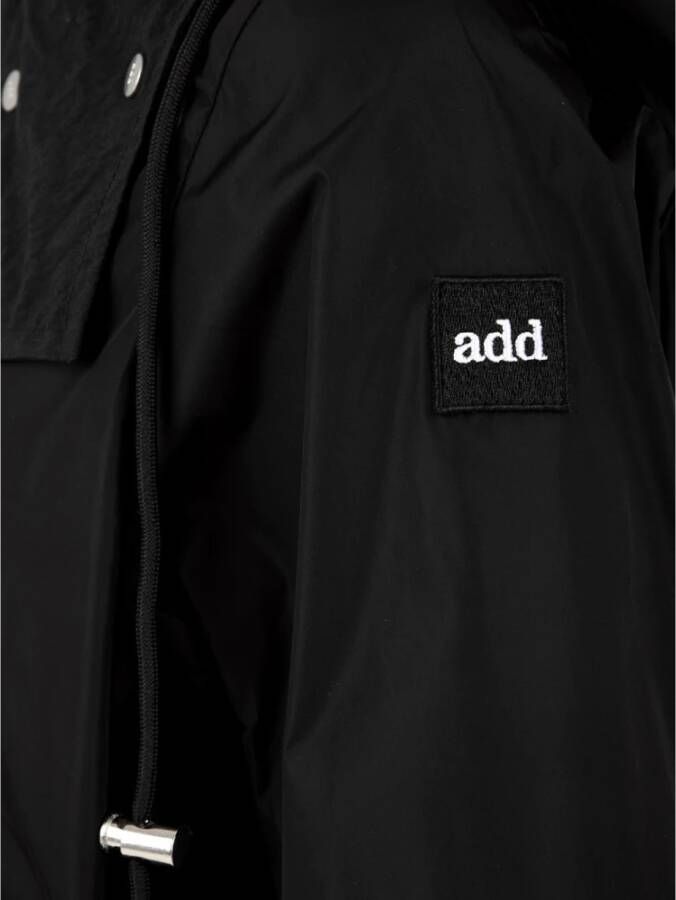 add Zwarte jas met ritssluiting en verstelbare taille Black Dames