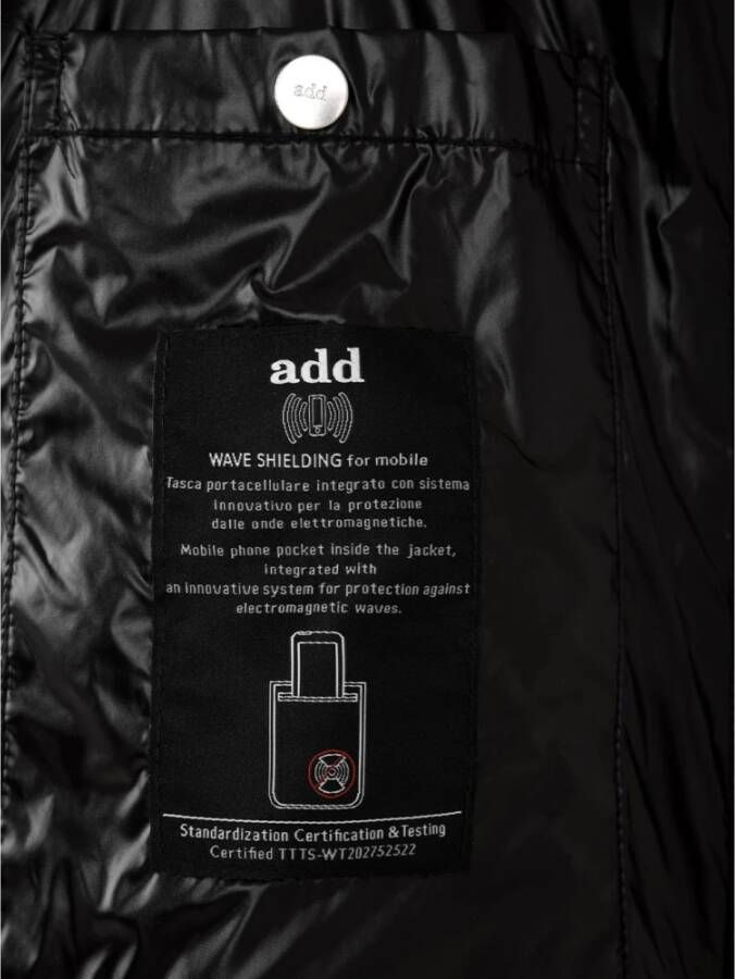 add Zwarte jas met ritssluiting en verstelbare taille Black Dames
