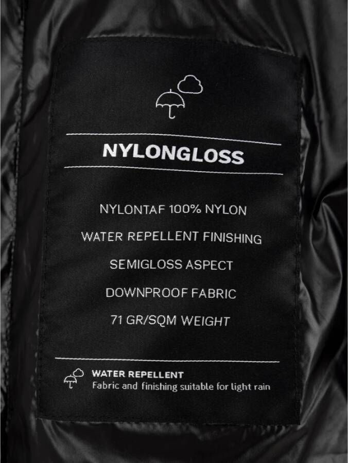 add Zwarte jas met ritssluiting en verstelbare taille Black Dames