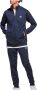 Adidas Blauw Tricot Pak met Hoge Hals Rits en Logo Blauw Heren - Thumbnail 4