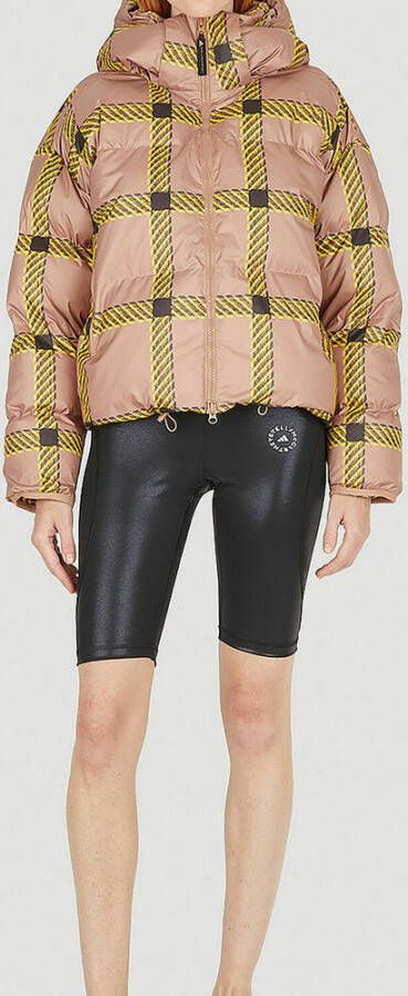 adidas by stella mccartney Controleer een puffer jas met capuchon Roze Dames
