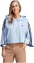 Adidas Blauwe Dawn Cropped Hoodie Lichtgewicht Sweatshirt Blue Dames - Thumbnail 4