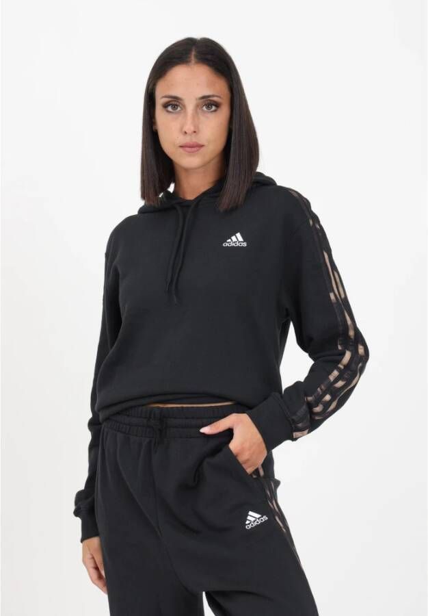 Adidas Vibrant Print 3-Stripes Dames Hoodie Zwart Dames