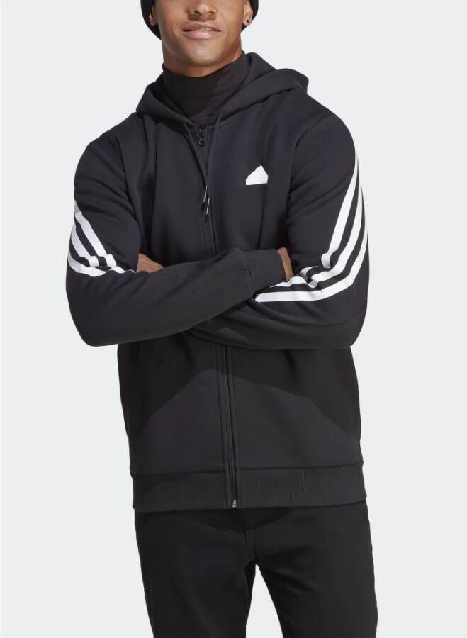 Adidas 3 Stripes Hoodie Zwart Heren