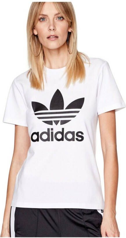 Adidas Iconisch stretch t-shirt Wit Dames