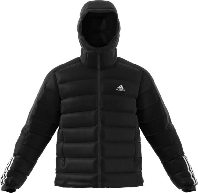 Adidas Middelzware hoodie met 3-strepen Zwart Heren