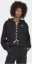 Adidas Cropped hoodie met veterdetails Zwart Dames - Thumbnail 2