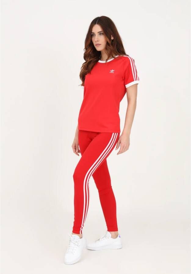 Adidas Hoge taille lineaire leggings Rood Dames