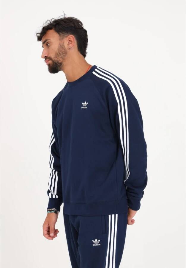 adidas Originals Blauwe Adicolor Classics 3Stripes Sweater Blauw Heren