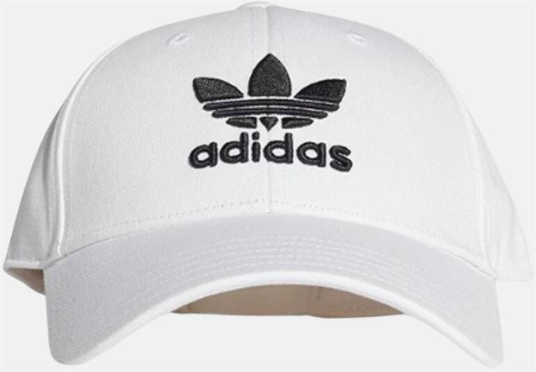 adidas Originals Witte Katoenen Baseballpet met Geborduurd Logo Wit Unisex