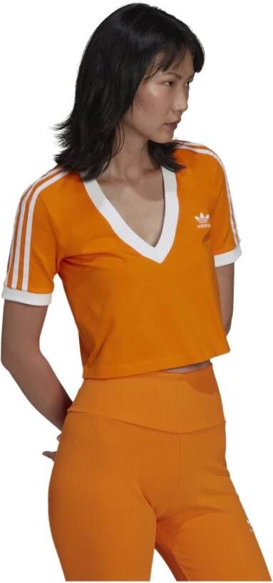 adidas Originals Dames T-shirt met korte mouwen Adicolor Classics Oranje Dames