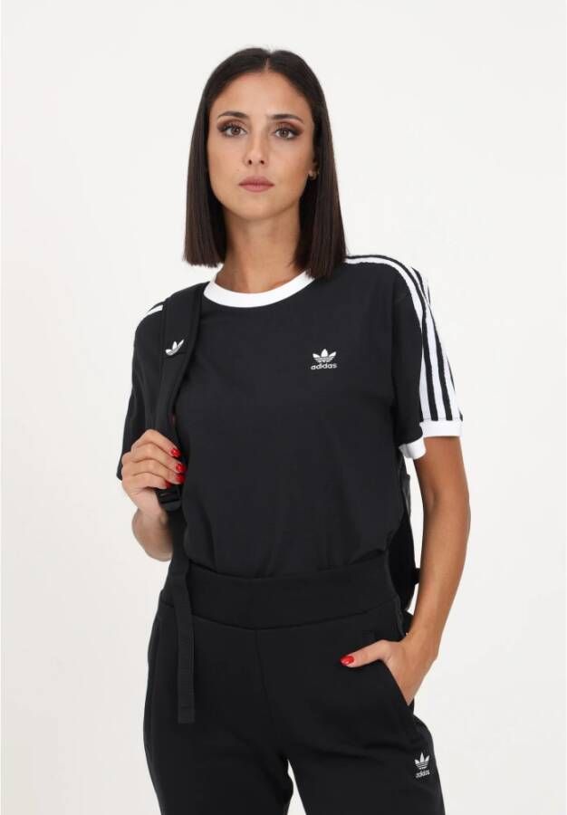 adidas Originals Klassieke 3-Stripes Dames T-shirt Zwart Dames