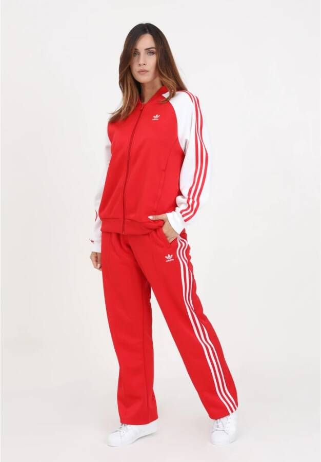 Rode adidas broek dames sales