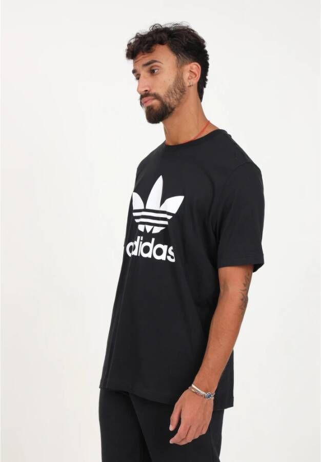 adidas Originals Sportieve Zwarte T-shirt met Logo Print Zwart Heren