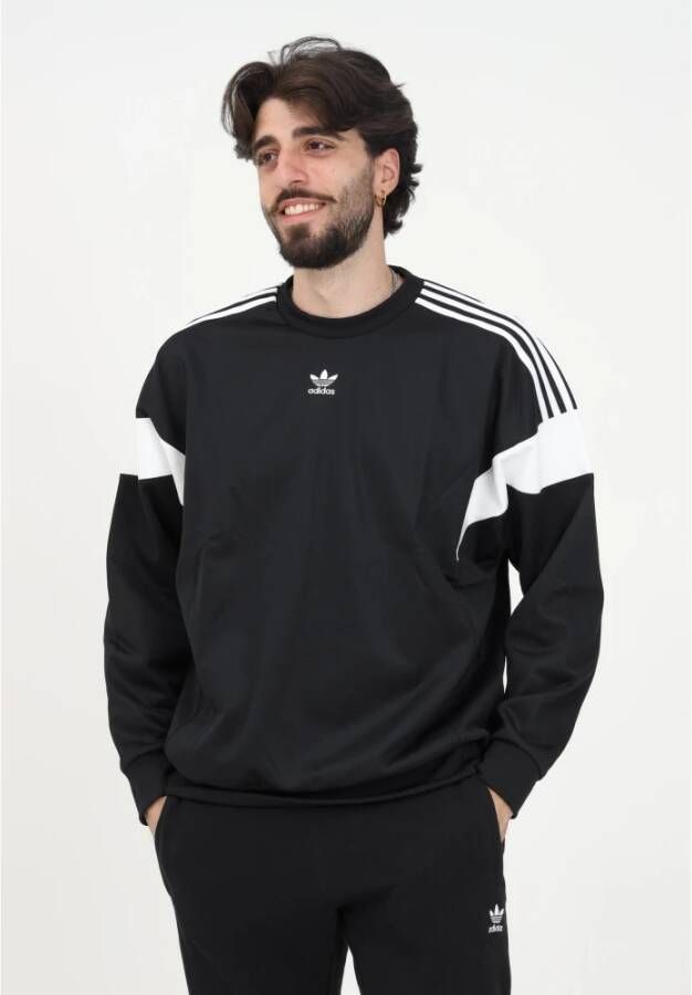 adidas Originals Zwarte Crewneck Sweatshirt met Logo Borduursel Zwart Heren
