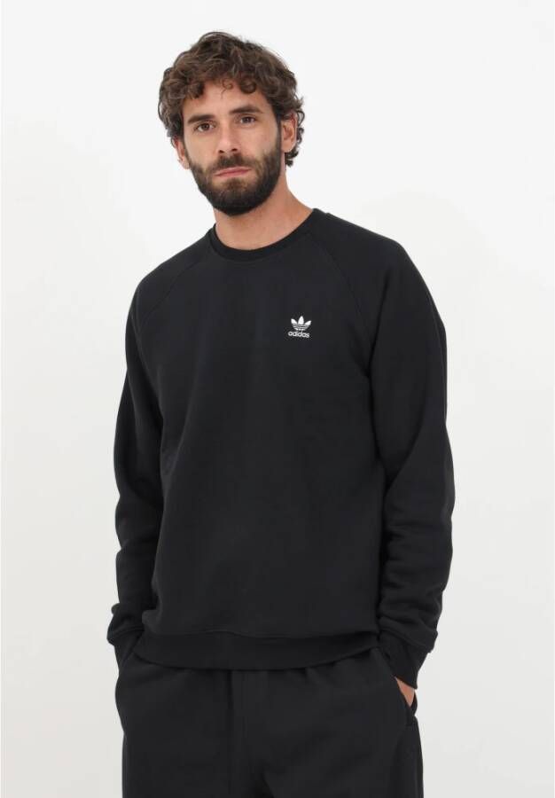 adidas Originals Heren Trefoil Essentials Crewneck Sweatshirt Zwart Heren