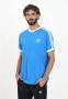 Adidas Originals Lichtblauw Adicolor Classics 3-Stripes T-shirt voor heren Blue Heren - Thumbnail 3