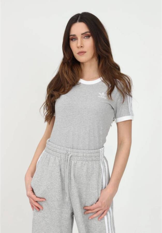 adidas Originals Grijze Sportieve T-shirt voor Dames Grijs Dames