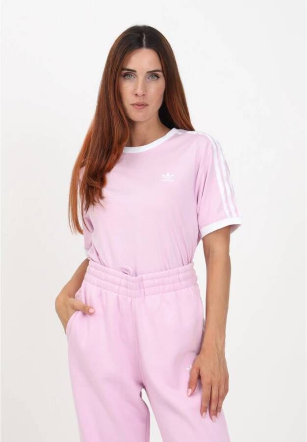adidas Originals Roze Sport T-shirt voor Dames Regular Fit Herfst-Winter Ik4048 Roze Dames