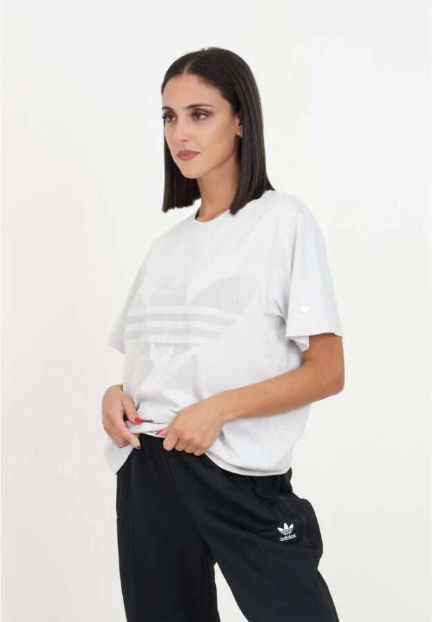 Adidas Originals Velvet Logo Wit T-shirt voor Dames White Dames