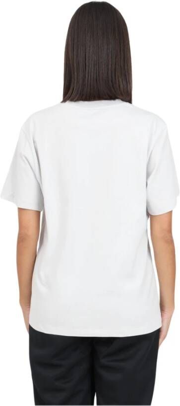 adidas Originals Velvet Logo Wit T-shirt voor Dames White Dames