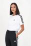 Adidas Originals Witte sportieve dames T-shirt met tijdloze strepen White Dames - Thumbnail 3