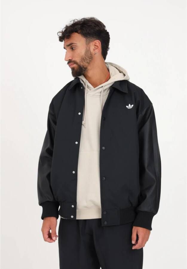 adidas Originals Zwarte Varsity Jas voor Heren Zwart Heren