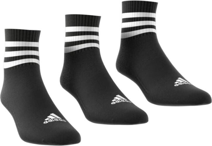 Adidas Set van 3 kniehoge 3-Stripes Sportswear Sokken Zwart Unisex
