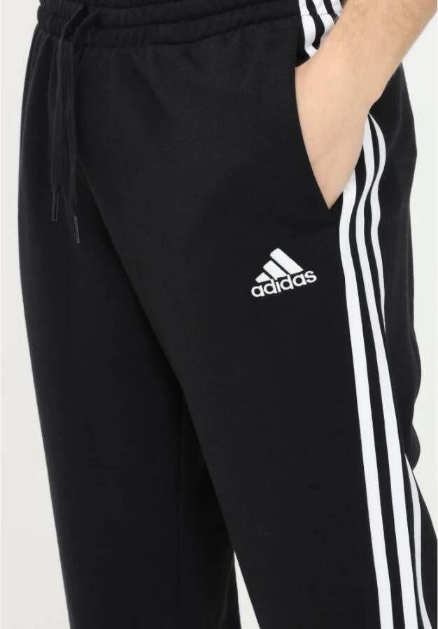 Adidas Zwarte sportbroek met logo borduursel Zwart Heren