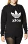 Adidas Originals Zwart Crewneck Sweatshirt met Trefoil Black Dames - Thumbnail 6