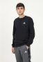 Adidas Zwarte Fleece Sweatshirt met Geribbelde Zoom en Manchetten Zwart Heren - Thumbnail 5
