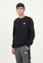 Adidas Zwarte Fleece Sweatshirt met Geribbelde Zoom en Manchetten Zwart Heren - Thumbnail 4