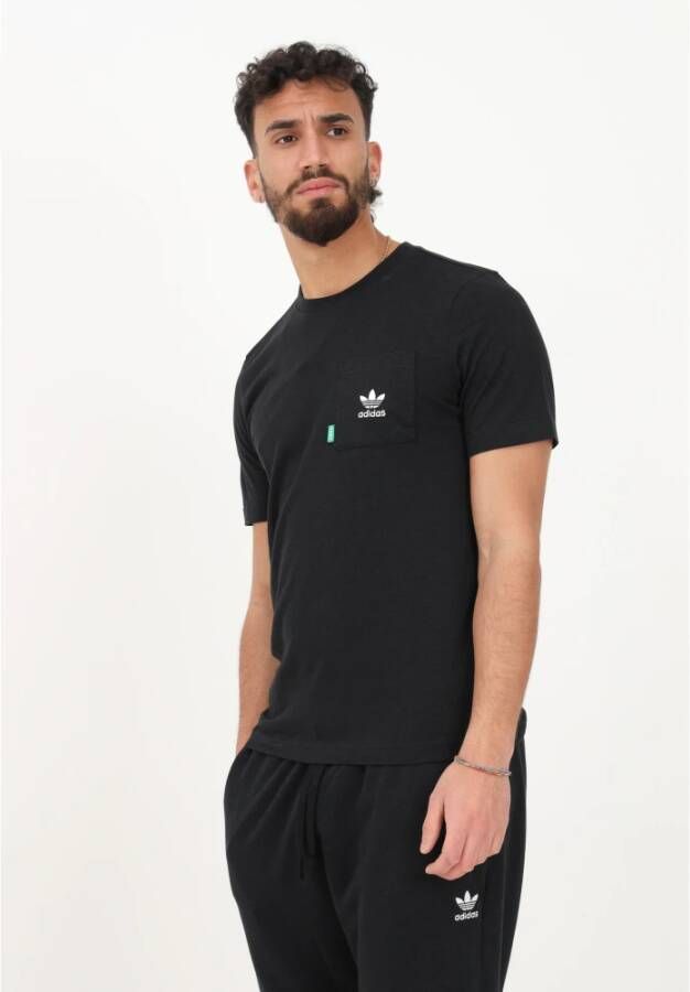 Adidas T-Shirts Zwart Heren
