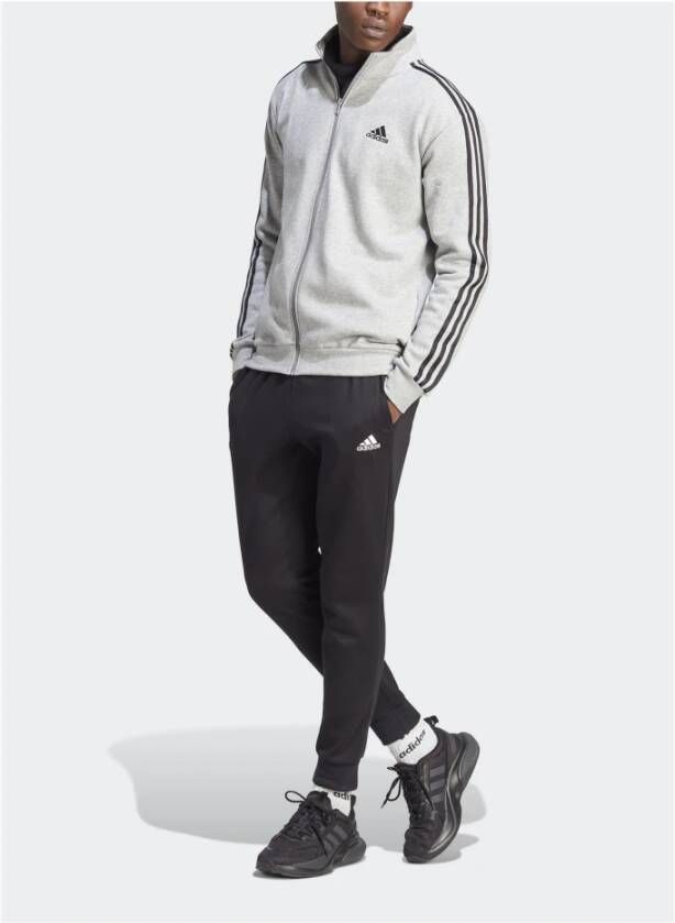 Adidas 3 Stripes Full Zip Trainingsbroek Grijs Heren