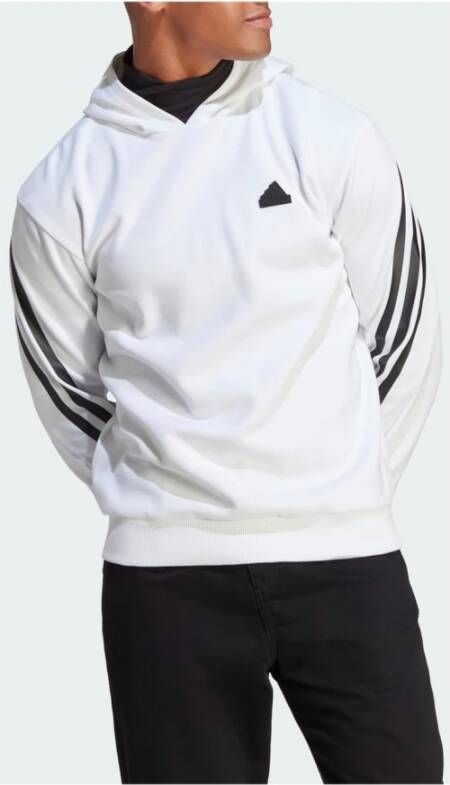 Adidas Witte Future Icons 3-Stripes Hoodie Wit Heren