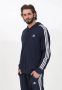 Adidas Originals Heren Essentials French Terry 3-Stripes Blauwe Zip Sweatshirt Blue Heren - Thumbnail 3