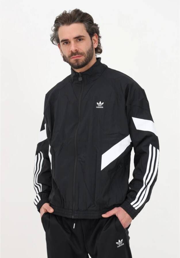 Adidas Iconische Sweatshirt met Rits voor Heren Zwart Heren