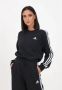 Adidas Zwart Essentials 3-Stripes Fleece Sweatshirt voor Dames Zwart Dames - Thumbnail 5