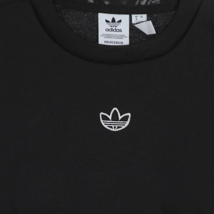 Adidas Zwart Trefoil Streetwear T-Shirt voor Dames Black Dames