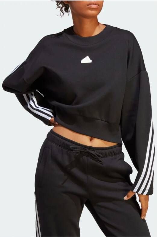 Adidas Zwarte Future Icons 3-Stripes Sweater Zwart Dames