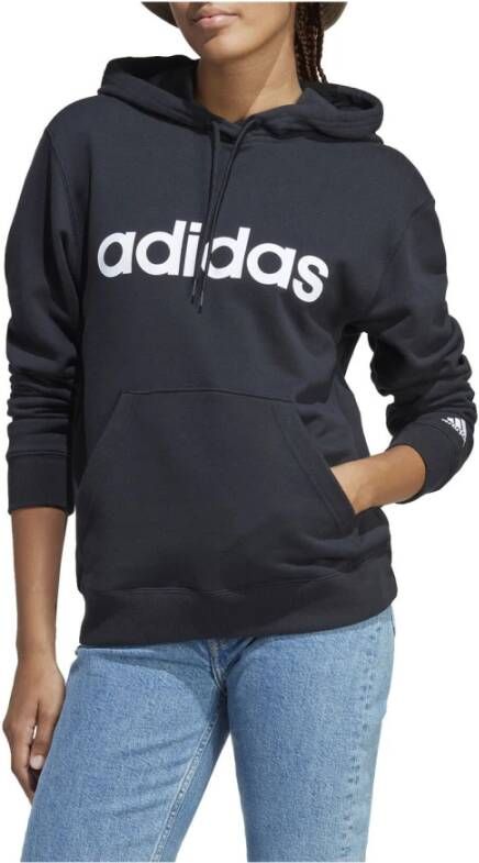 Adidas Zwarte Hoodie Essentials Linear Zwart Dames