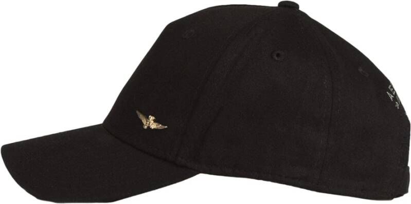 aeronautica militare Basic Baseballpet met Metalen Adelaar in Zwart Unisex