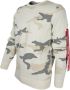 Aeronautica militare Heren Trui met Camouflage Patroon Beige Heren - Thumbnail 2