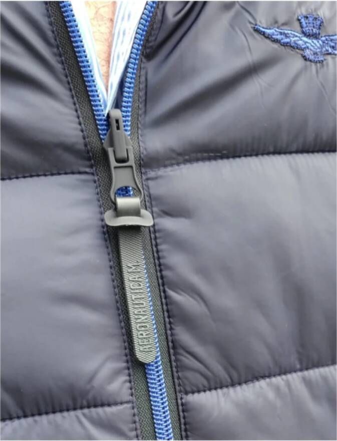aeronautica militare Omkeerbare gewatteerde jas met capuchon Blue Heren