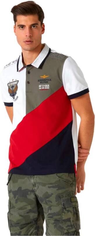 aeronautica militare Poloshirt Wit Heren
