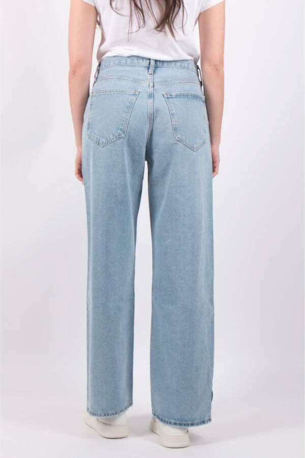 Agolde Wide Trousers Blauw Dames