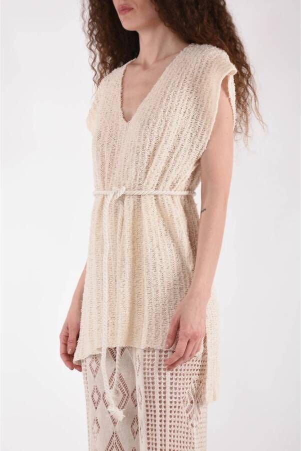 Akep V-neck Knitwear Beige Dames