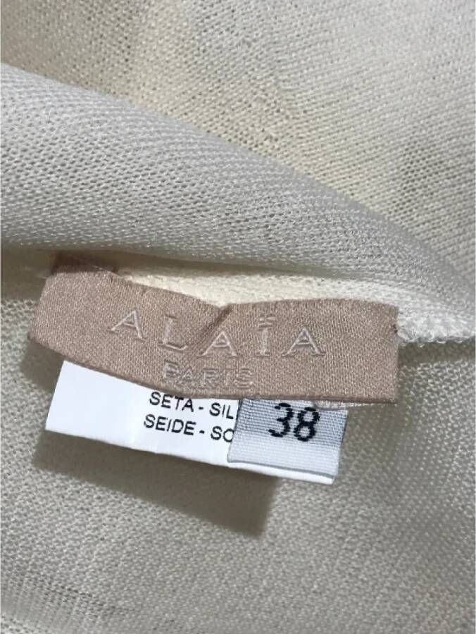 Alaïa Pre-owned Silk tops Beige Dames
