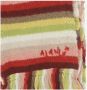 Alanui Sjaal gemaakt van alpaca blend multolor gestreepte ontwerp logo detail franjes randen multi gemaakt in Italië samenstelling: 68% alpaca 22% polyamide 10% wol Rood Dames - Thumbnail 2