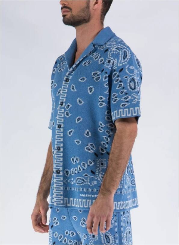 Alanui Overhemd met bandanaprint Blauw - Foto 7